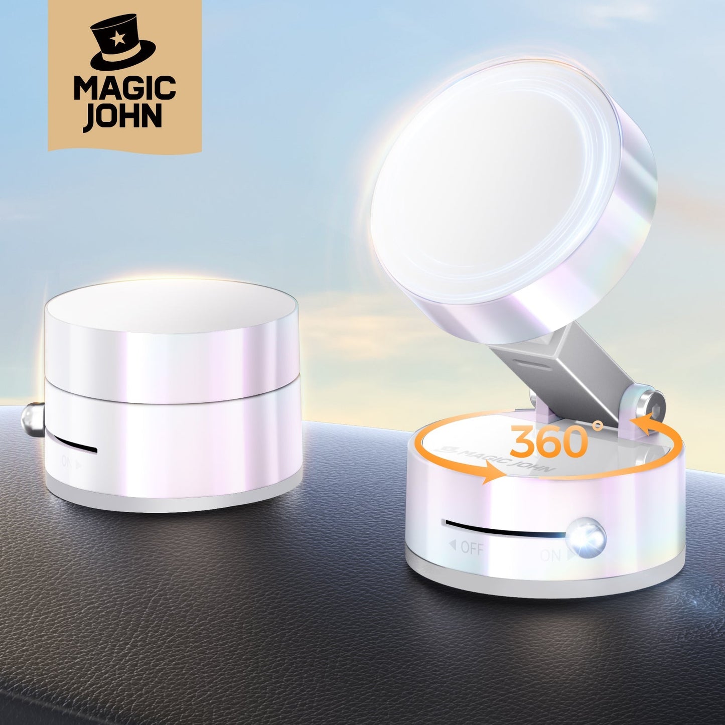 Upgraded Magnetic Phone Holder with 360° Rotation, Strong Magnet, Foldable and Portable Design