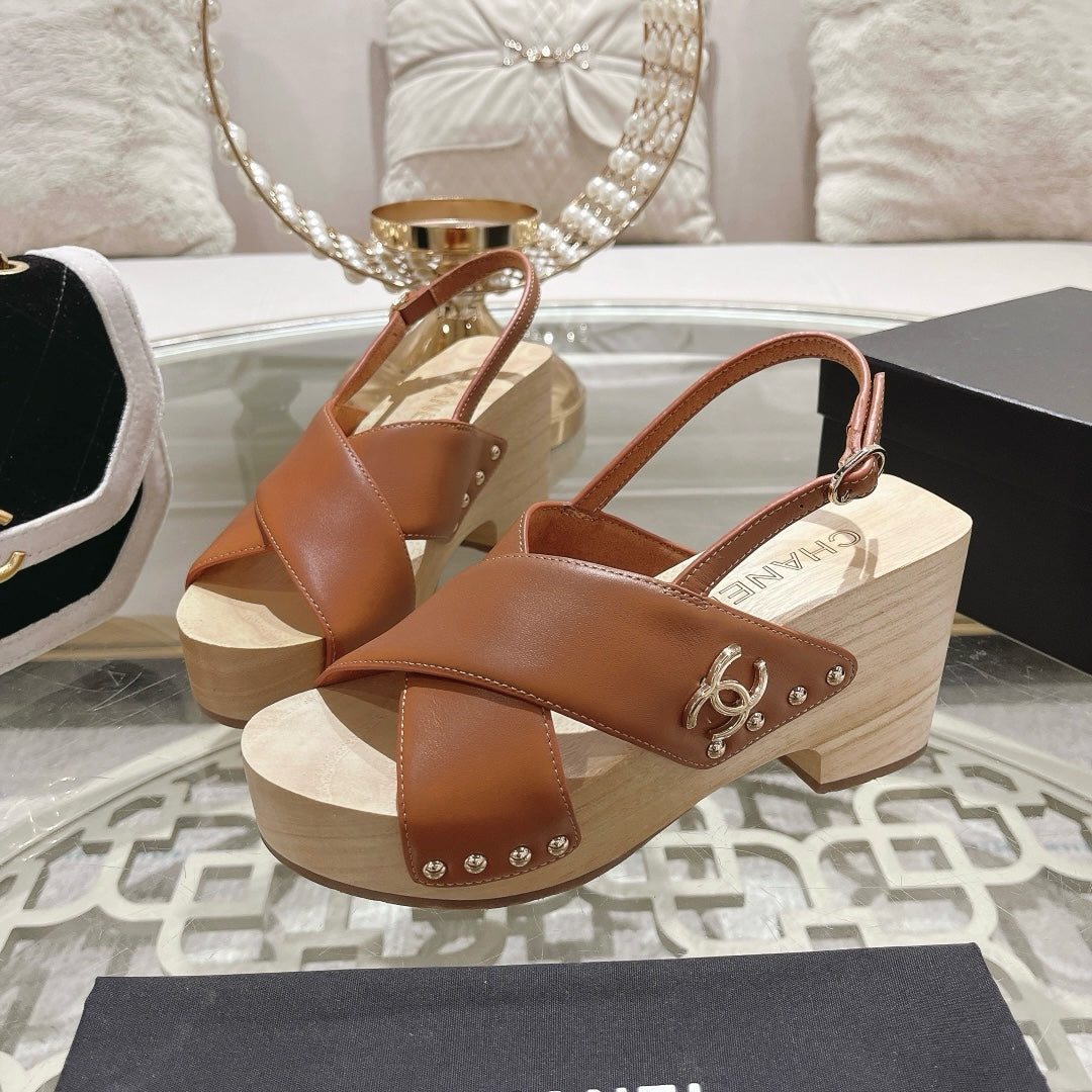 CNL24ss wood grain platform sandals 0724071707