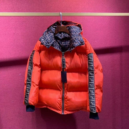 2023 New autumn and winter double-sided down jackets for men and women, loose casual plus velvet warm hooded jackets XC1523092002