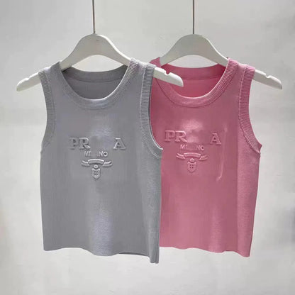 New Letter Knitted Vest Casual Base Shirt Top 1024031202
