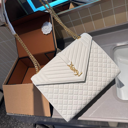 Fashionable and versatile diamond grid chain bag 1023121101