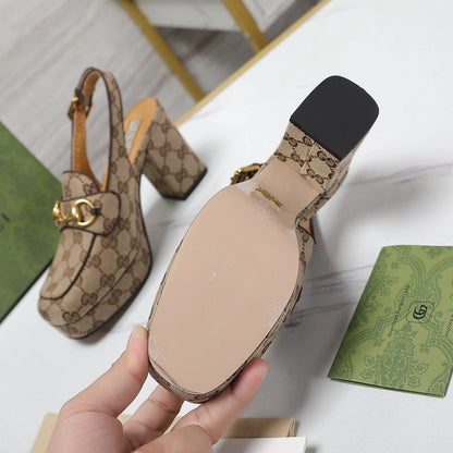 New Women's Horsebit Mid-heeled Sandals and High Heels
