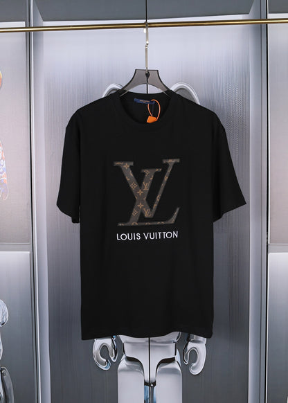 V heavy double yarn 280g printed short sleeves 0724031306