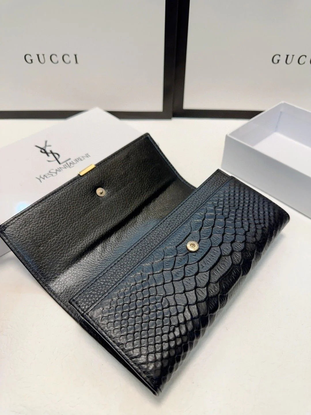 New Women's Long Wallet Snake-print Cowhide Card Bag 1024031307