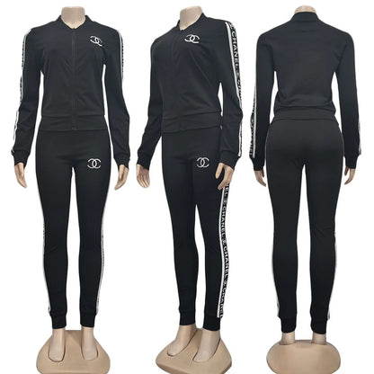 Fashion Printed Sporty Casual Two-piece Set 1024022617