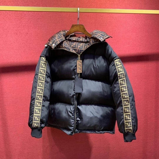 2023 New autumn and winter double-sided down jackets for men and women, loose casual plus velvet warm hooded jackets XC1523092002