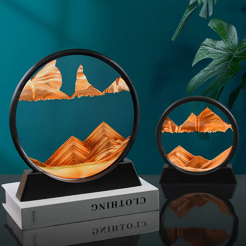 Dynamic hourglass decoration for luxurious gifts in the family living room