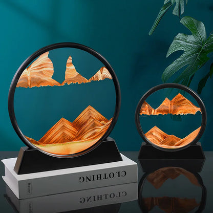 Dynamic hourglass decoration for luxurious gifts in the family living room