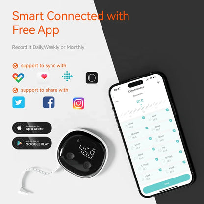 Smart Digital Body Measuring Tape Innovative Tape Measure with Fitdays