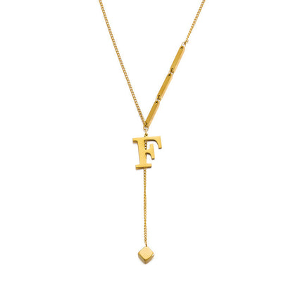 Titanium steel letter necklace 2025081112