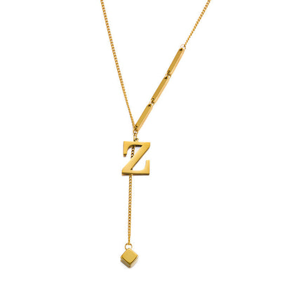 Titanium steel letter necklace 2025081112