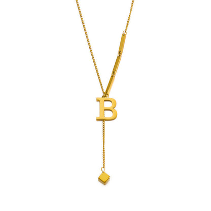 Titanium steel letter necklace 2025081112
