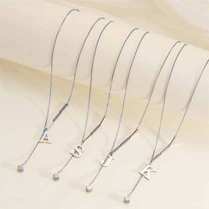 Titanium steel letter necklace 2025081112