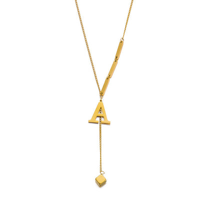 Titanium steel letter necklace 2025081112