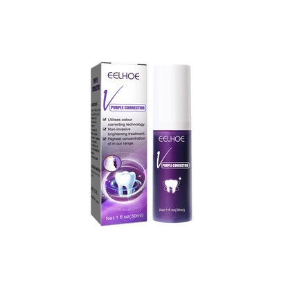 Remove yellow tooth stains, unpleasant odor, fresh mouth, fresh breath, purple toothpaste