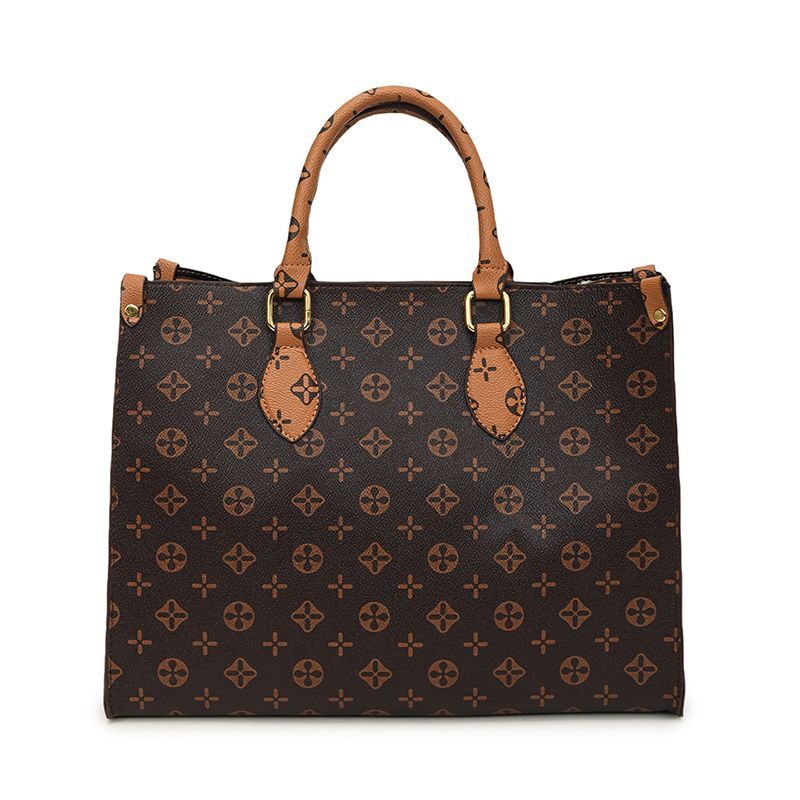New old flower commuter texture large capacity tote bag