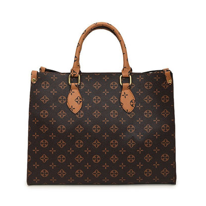 New old flower commuter texture large capacity tote bag