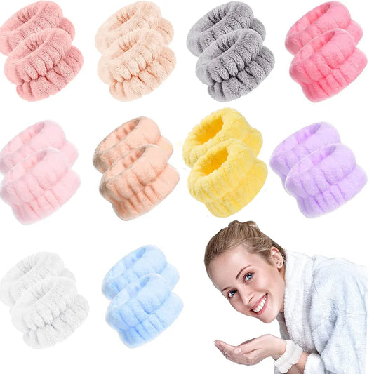 Solid color ultra-fine fiber water absorbing hair accessory headscarf, handmade makeup