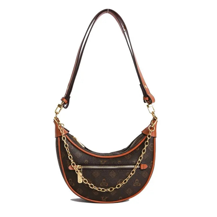 ‌Light luxury crocodile embossed crescent-shaped bag 2025073122